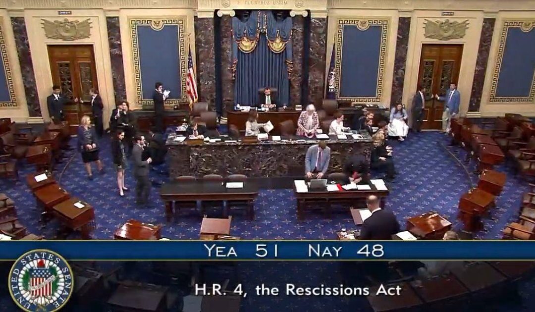 JUST IN: Senate Passes Trump-Backed Rescission Plan to Defund PBS, NPR and Slash Bloated Foreign Aid