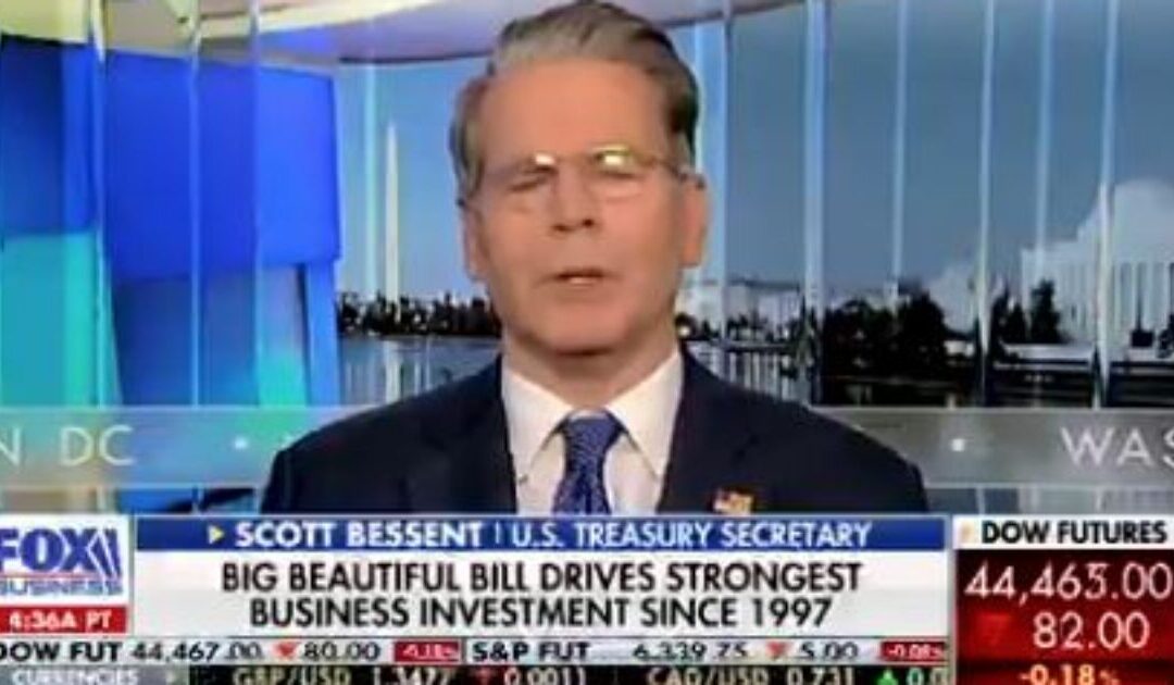 Not Making Headlines: In Just Six Months into Trump 47’s Administration – US Business Investment is Surging at the Fastest Pace Since 1997 – Treasury Sec. Scott Bessent Weighs In