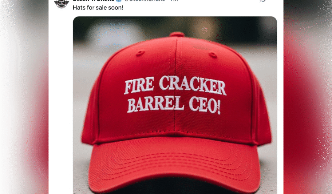 “FIRE THE CEO!” — Steak ‘n Shake Goes SCORCHED EARTH on Cracker Barrel after Their Logo Faceplant