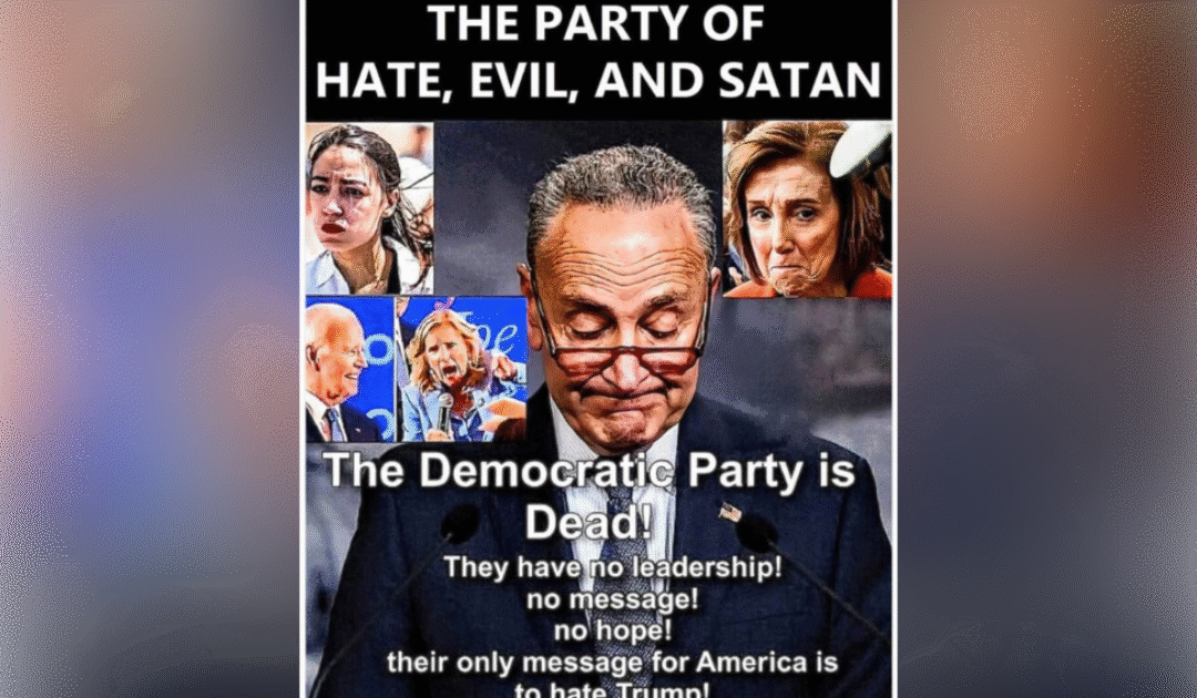 Trump Excoriates the Democrat Party on Truth Social: “The Democrats Party Is Dead!… The Party of Hate, Evil, and Satan”