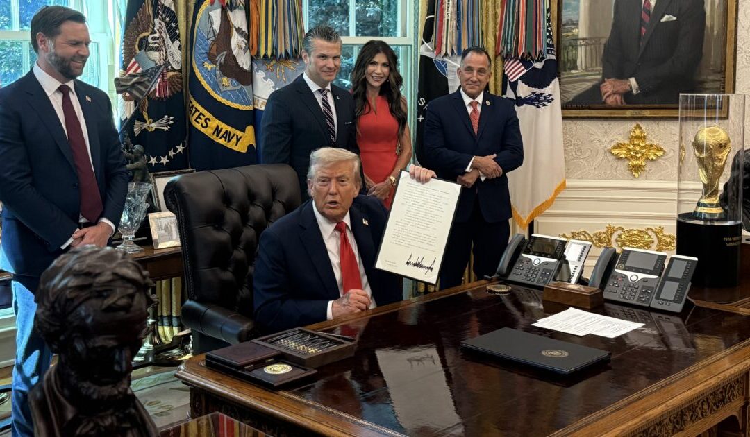 (VIDEO) President Trump Signs Executive Order to Prosecute People Who Burn American Flags – “It Incites Riots… You Burn a Flag, You Get One Year in Jail”