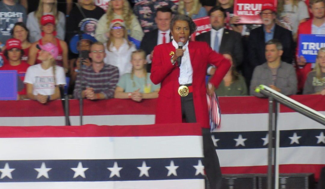 Rising GOP Star Winsome Earle-Sears Responds to Vile Racist Sign Held by Liberal White Woman