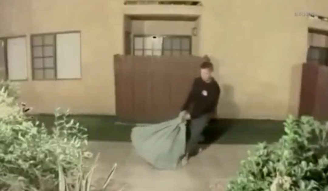 WATCH: Man Who Claimed ICE Snatched His ‘Missing’ Wife Seen on Ring Camera Dragging Something Heavy in Tarp