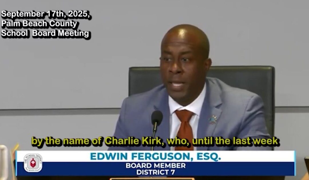 Palm Beach County School Board Member Brands Charlie Kirk a “Racist Bigot” in Outburst During Board Meeting (VIDEO)
