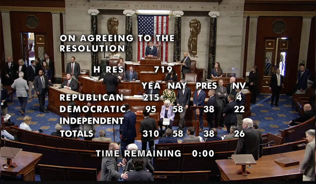 House Adopts Resolution Honoring ‘Life and Legacy’ of Charlie Kirk-58 Dems Vote Against
