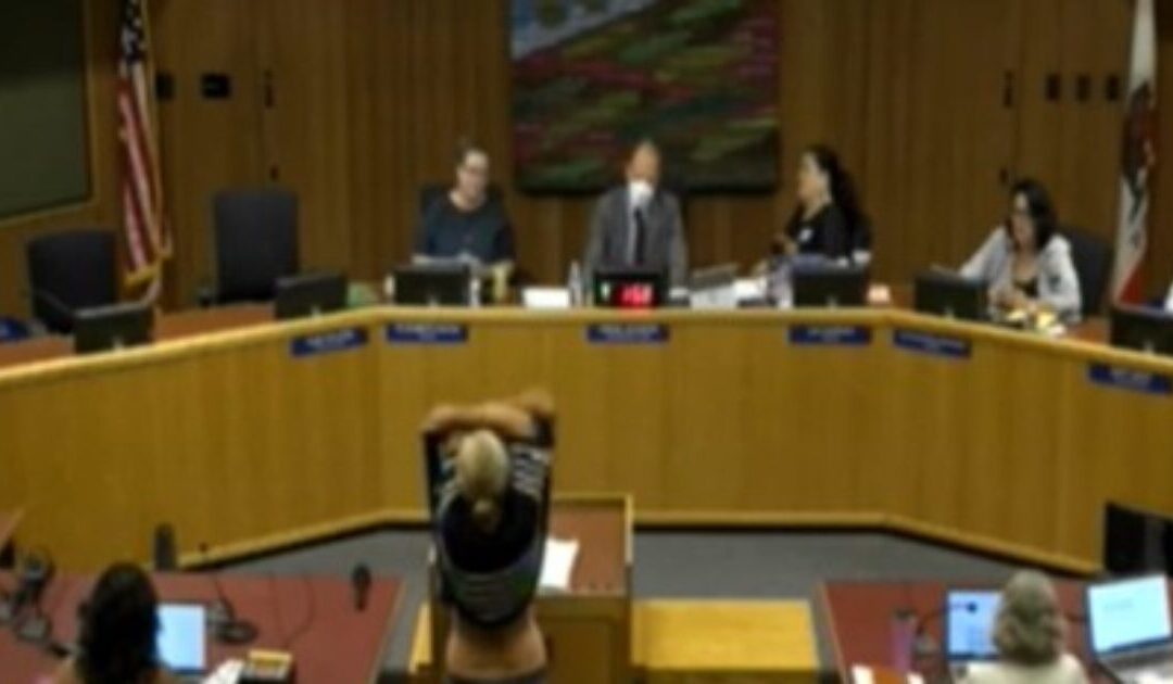 WATCH: Chaos Erupts at California School Board Meeting as Conservative Mom STRIPS to Protest District’s Woke Transgender Bathroom Policy