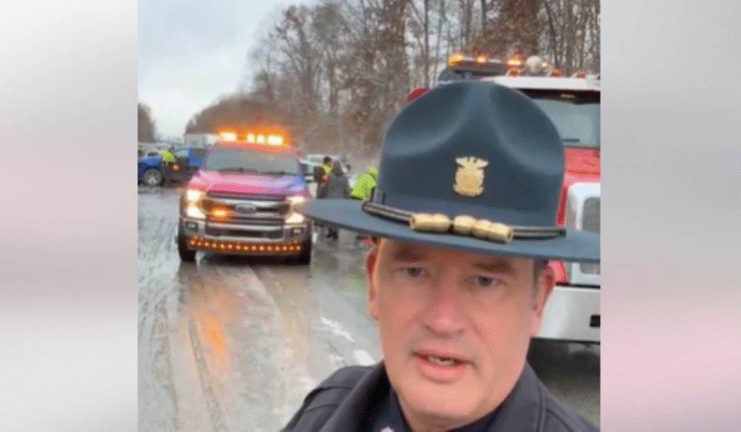 Snowy Roads Cause 45-Vehicle Pileup in Indiana (VIDEO)