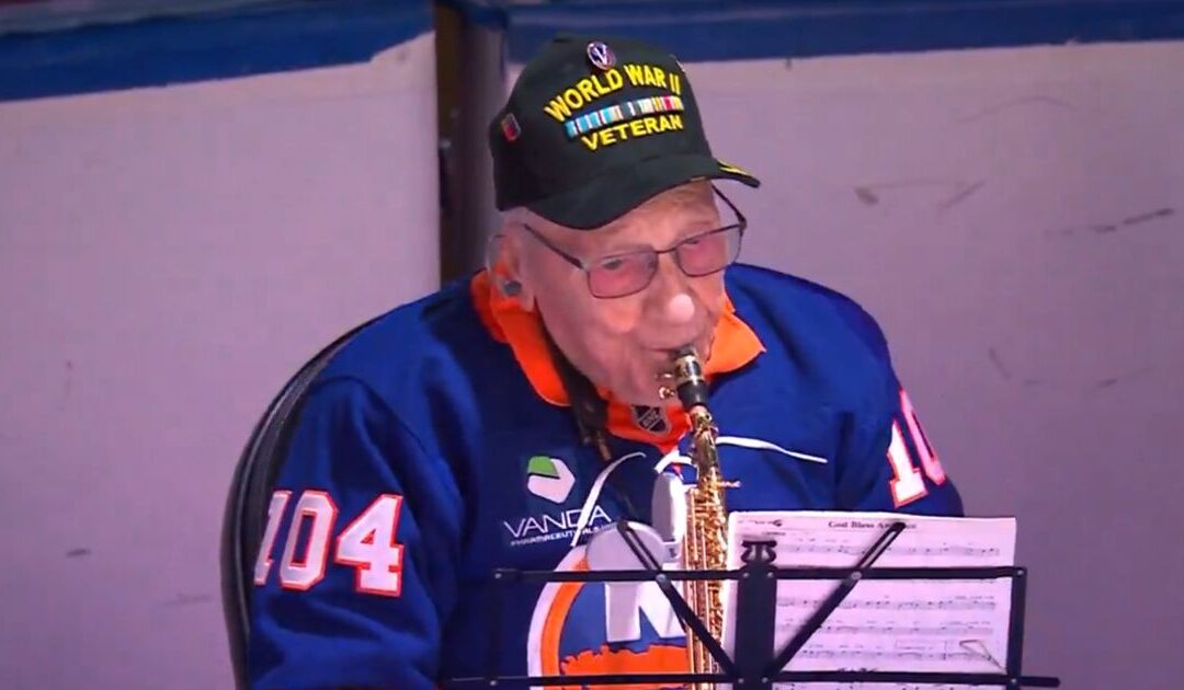 Watch: NHL Crowd Erupts in Chants of ‘USA’ After 104-Year-Old WWII Vet’s Epic Anthem Performance