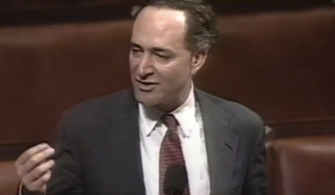 WATCH: “Let’s Admit the Truth” – Chuck Schumer who Claims the SAVE Act is “Jim Crow 2.0” EXPOSED Railing Against Immigration Fraud, Demanding Voter ID and Proof of Citizenship on House Floor in 1996