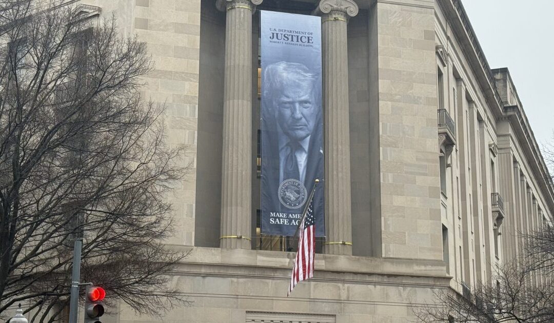 EPIC! Trump Hangs Portrait on Department of Justice Headquarters: “MAKE AMERICA SAFE AGAIN” (VIDEO)