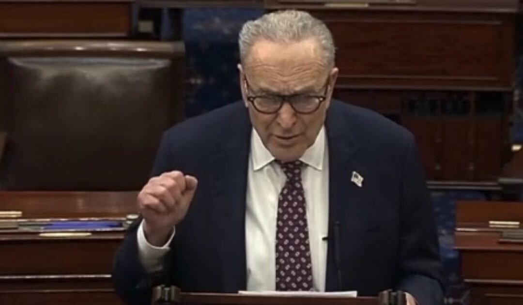 WATCH: Chuck Schumer LOSES IT in Senate Floor Rant About Trump’s State of the Union – “It was Donald Trump’s State of Delusion… This man is an inveterate liar!”