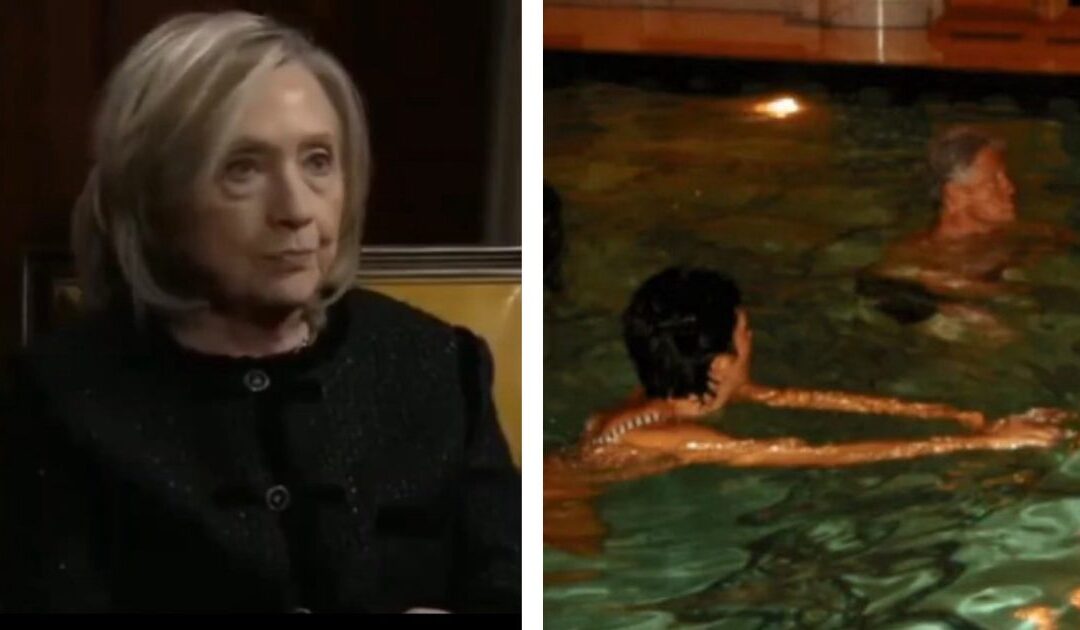 Hillary Clinton Laughs After She’s Asked About Salacious Photo of Bill Clinton in a Hot Tub with Alleged Epstein Sex-Trafficking Victim (VIDEO)
