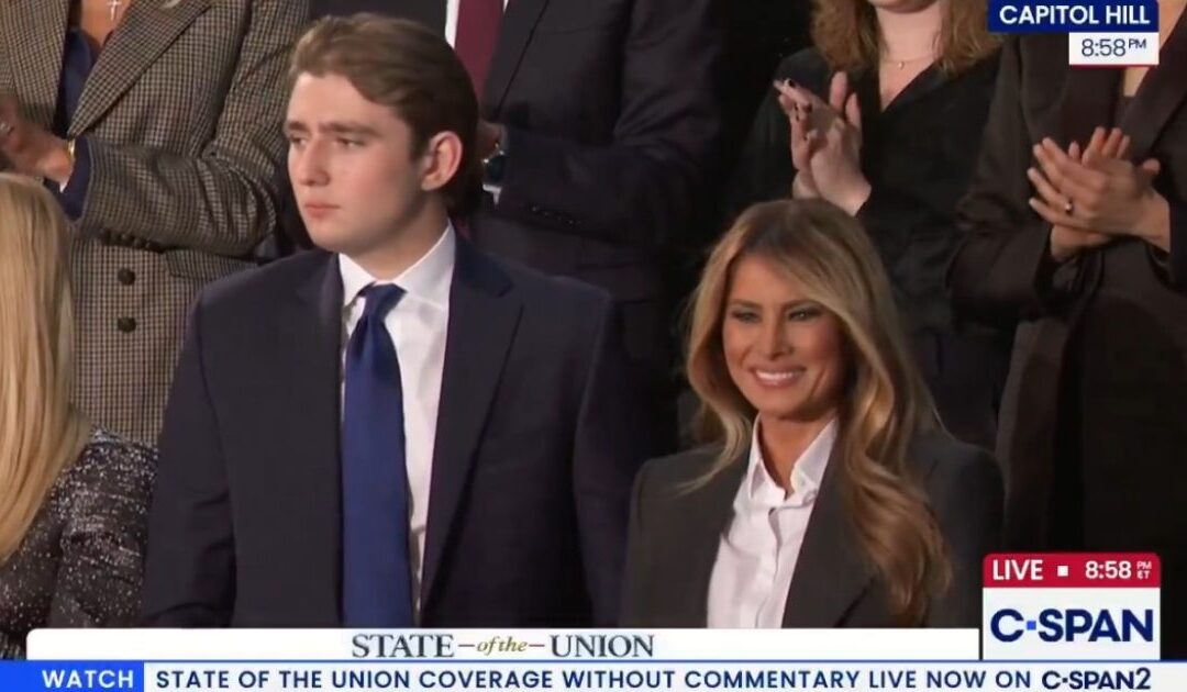 19-Year-Old Barron Trump Towers Over Siblings and First Lady Melania at the State of the Union (VIDEO)