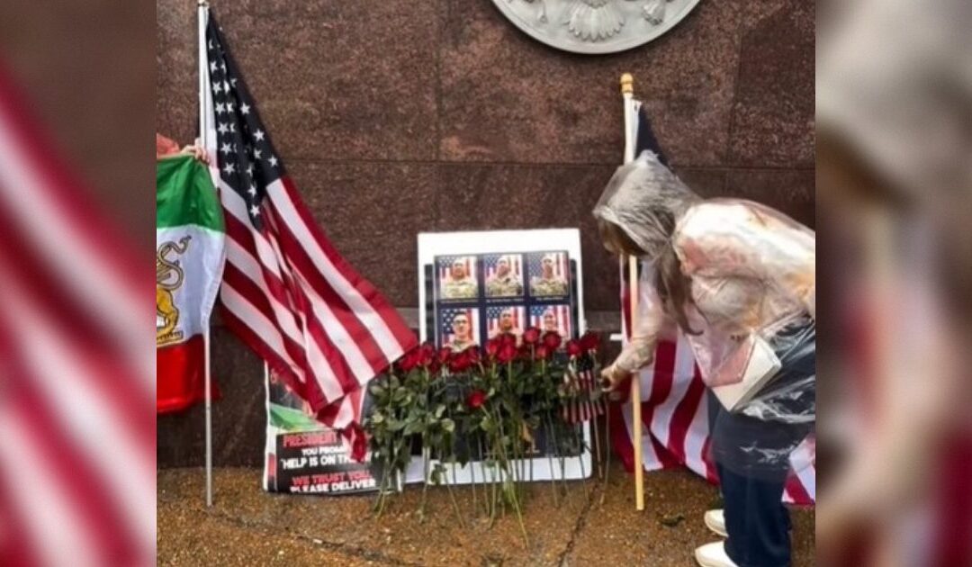 Iranians in Canada Set Up Memorial at US Embassy – Thank Americans who Sacrificed Their Lives in Fight Against Criminal Regime