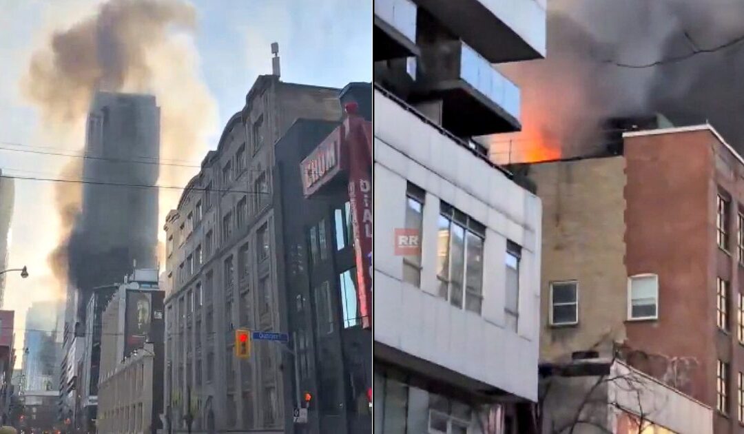 WATCH: Loud Explosions Rock a Building in Toronto, Causing a Large Fire