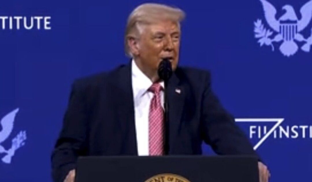 WATCH: Trump Calls the Strait of Hormuz the “Strait of Trump”, Trolls Dead Iranian Leaders During Summit with Business Leaders