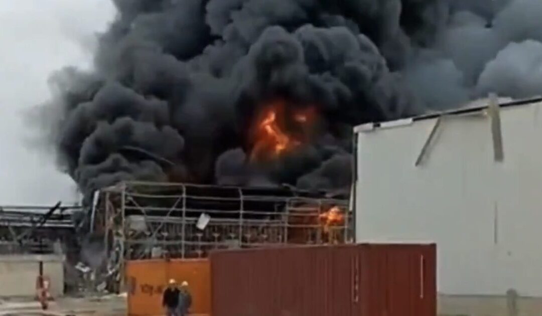 WATCH: Israeli Factory Hit by Iranian Missile Causing Potential Hazardous Material Leak (VIDEOS)