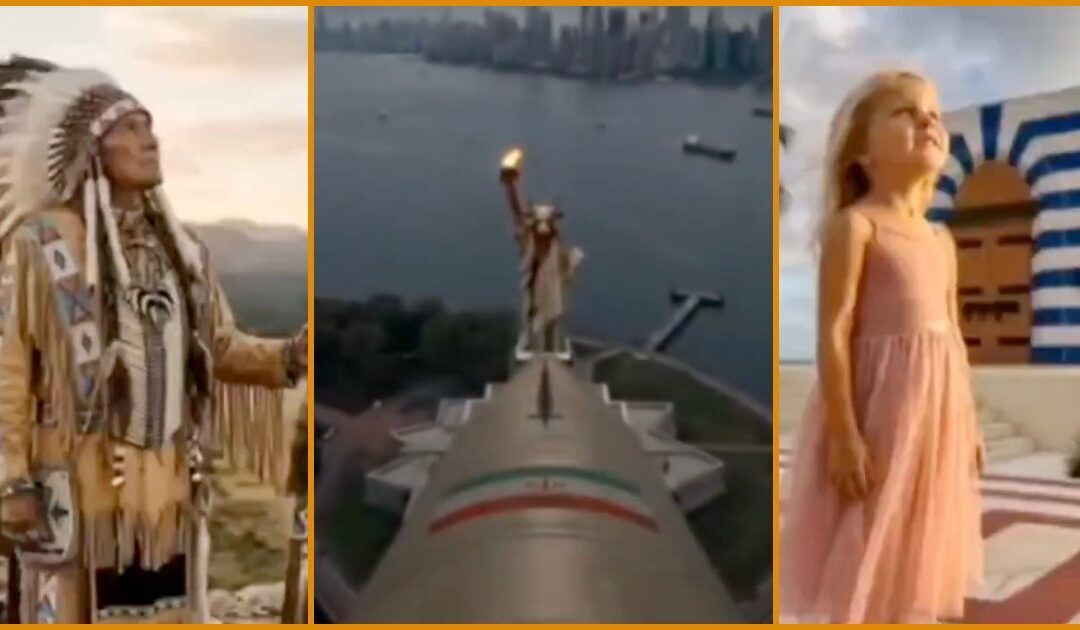 ‘ONE VENGEANCE FOR ALL’: Iran Releases Provocative AI Propaganda Showing a Nuclear Bomb Destroying the Statue of Liberty with the Head of Baal — References Epstein Island and Far-Left Talking Points