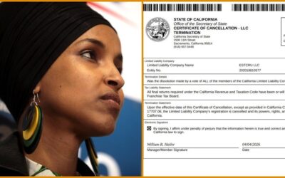 Ilhan Omar’s California Winery LLC Dissolved Just 9 Days After She Scrubbed Millions from Her Financial Disclosures