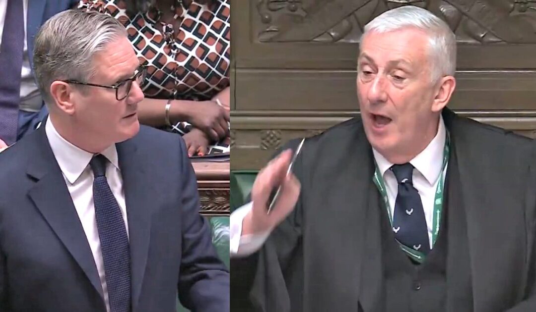 Failing British Prime Minister Starmer Throws a Tantrum as Speaker of the House of Commons Repeatedly Instructs Him To Answer the Questions From Opposition Leader During PMQs