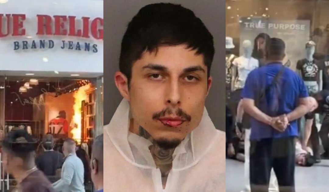 WATCH: Dramatic Video Shows Suspect Setting Multiple Fires Inside Ontario Mills Mall in California Before Cops Take Him Down Inside True Religion Store