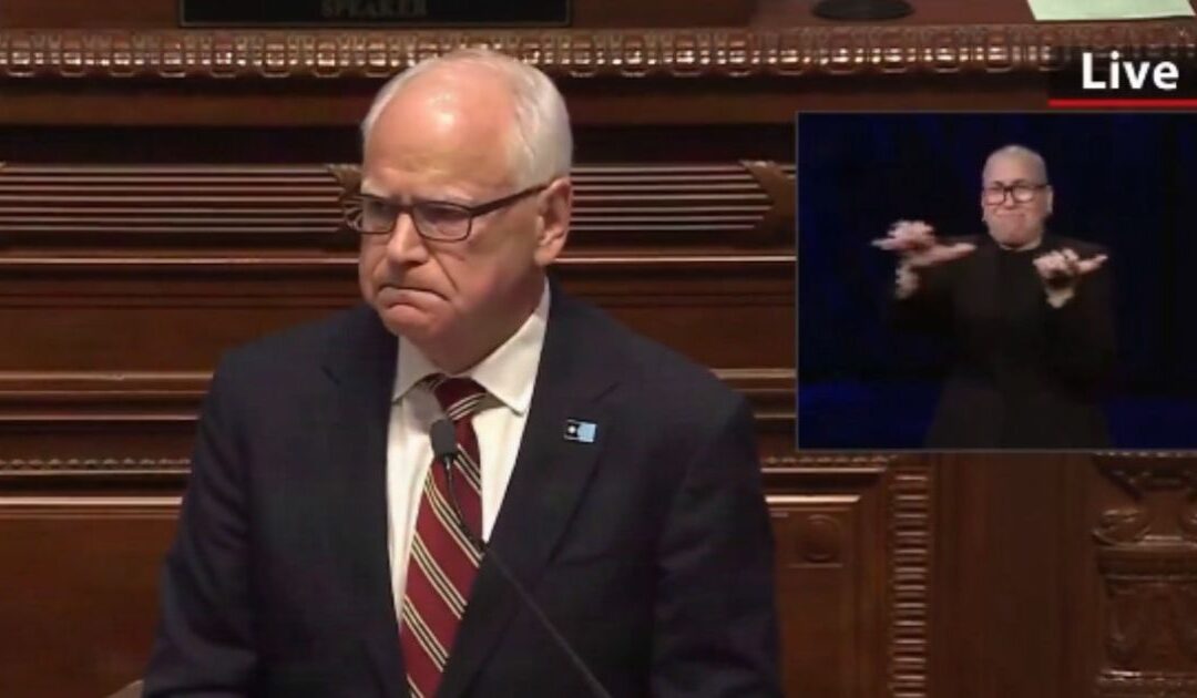 DISGUSTING: Minnesota Gov. Tim Walz Calls ICE Agents ‘Armed Lawless Gangs’ Conducting ‘Campaign of Organized Brutality’ in State of the State Address (VIDEO)