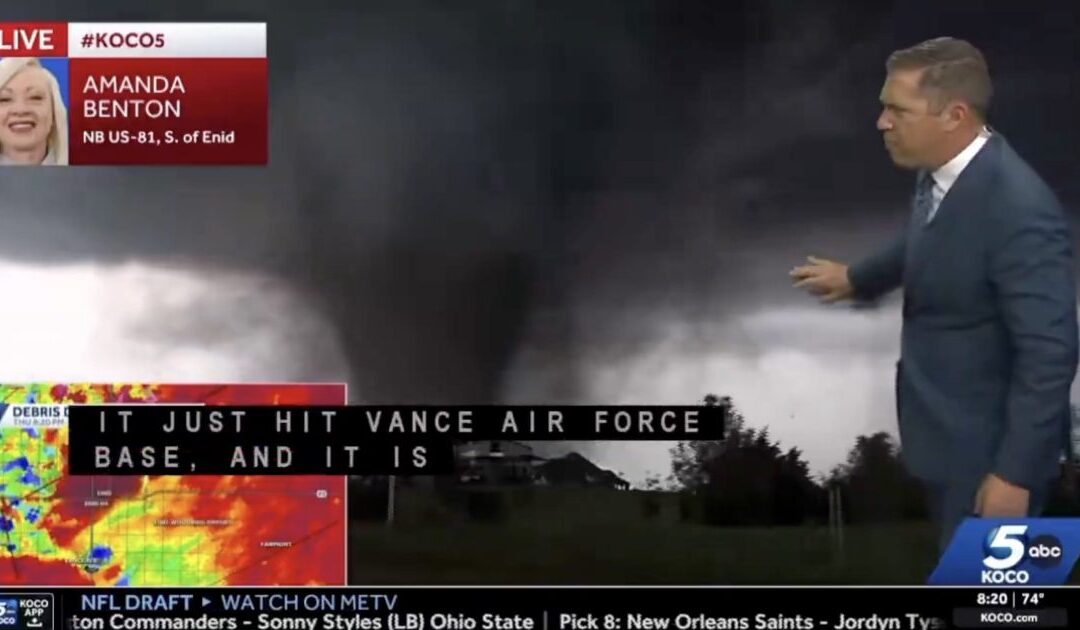 Violent Tornado SLAMS Vance Air Force Base — Homes Flattened, Military Installation Impacted