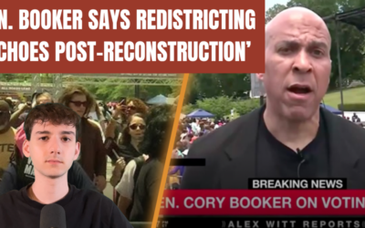 Cory Booker Compares Redistricting Fight to Dred Scott and Jim Crow During Chaotic MSNOW Interview at Alabama Protest (VIDEO)