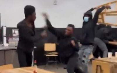 All Hell Breaks Loose at DC Navy Yard Chipotle: Father Shields Terrified Children as ‘Teens’ Break Out in Violent Brawl, Throw Chairs (VIDEO)