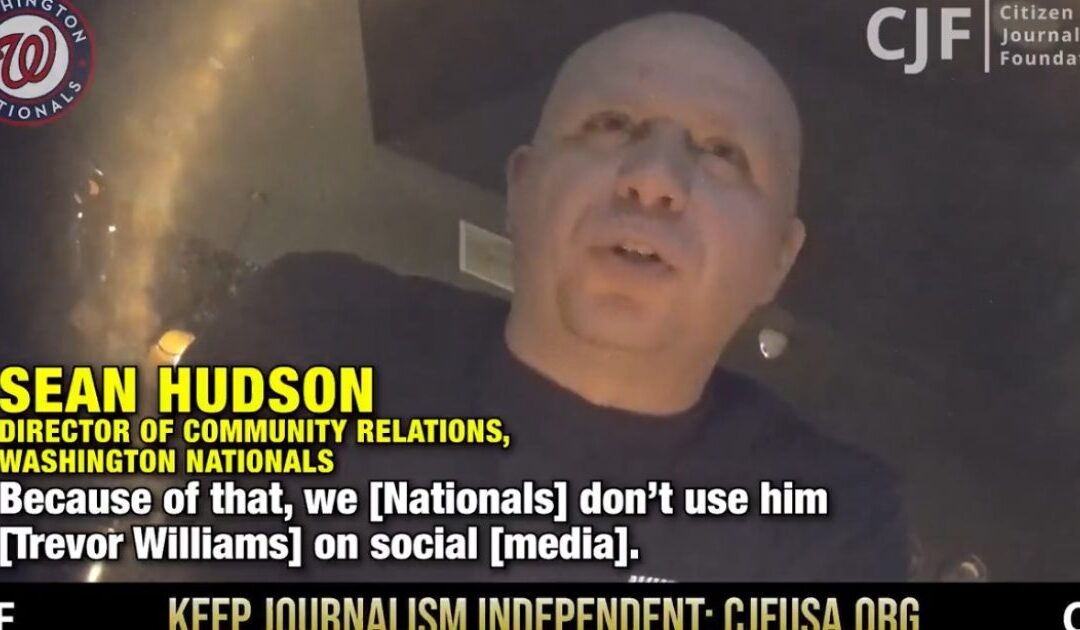 Washington Nationals Director of Community Relations Admits on Hidden Camera to Discriminating Against Christian Pitcher Trevor Williams (VIDEO)