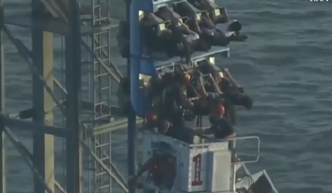 Roller Coaster Malfunction Leaves Eight Riders Stranded Nearly 100 FEET in the Air for Hours Before Heroic Firefighters Save the Day (VIDEO)