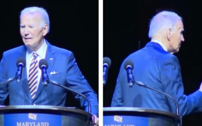 “What a Loser” – Joe Biden Heavily Slurs as He Trashes Trump for Renovating Reflecting Pool – Then Has to Be Directed Offstage (VIDEO)