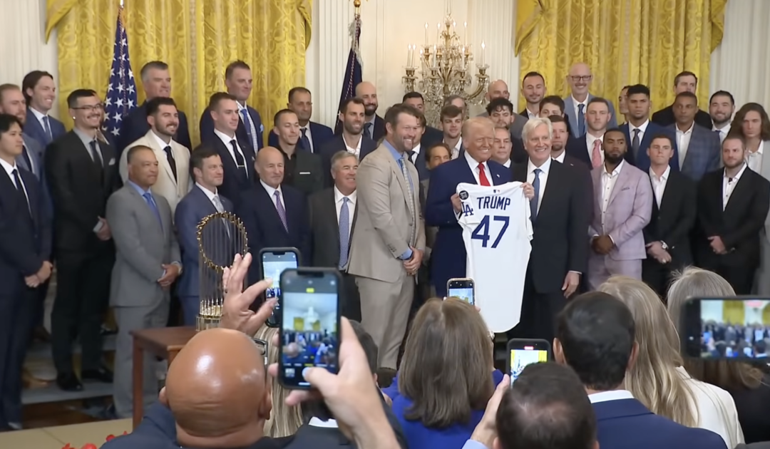 WATCH LIVE: Trump Hosts LA Dodgers at the White House – Kiké Hernandez Refuses to Join Team After Trashing Last Year’s White House Visit