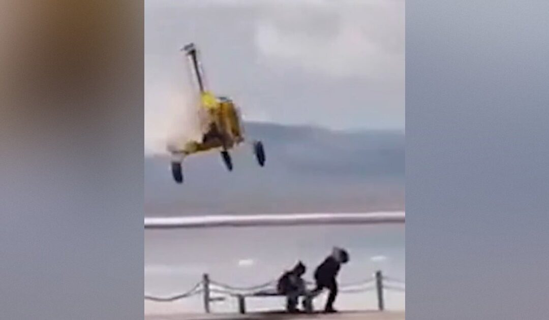 SHOCK VIDEOS: Helicopter Crash-Lands on Top of Two Chinese Tourists
