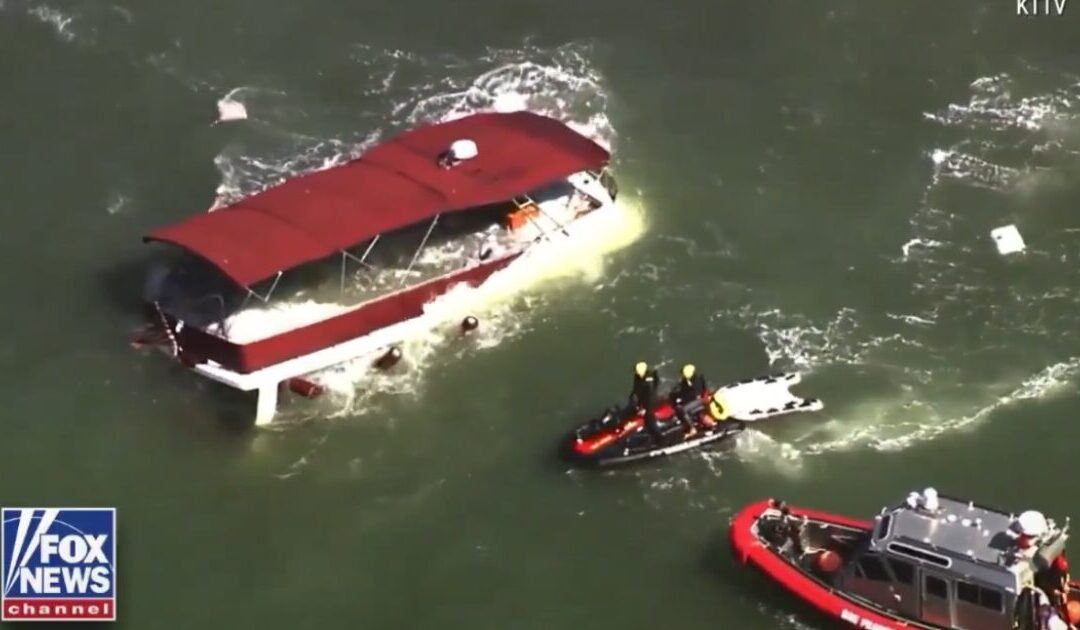DEVELOPING: One Person Dead, Two Missing After Pontoon Boat Capsizes Near San Francisco’s Alcatraz (VIDEO)