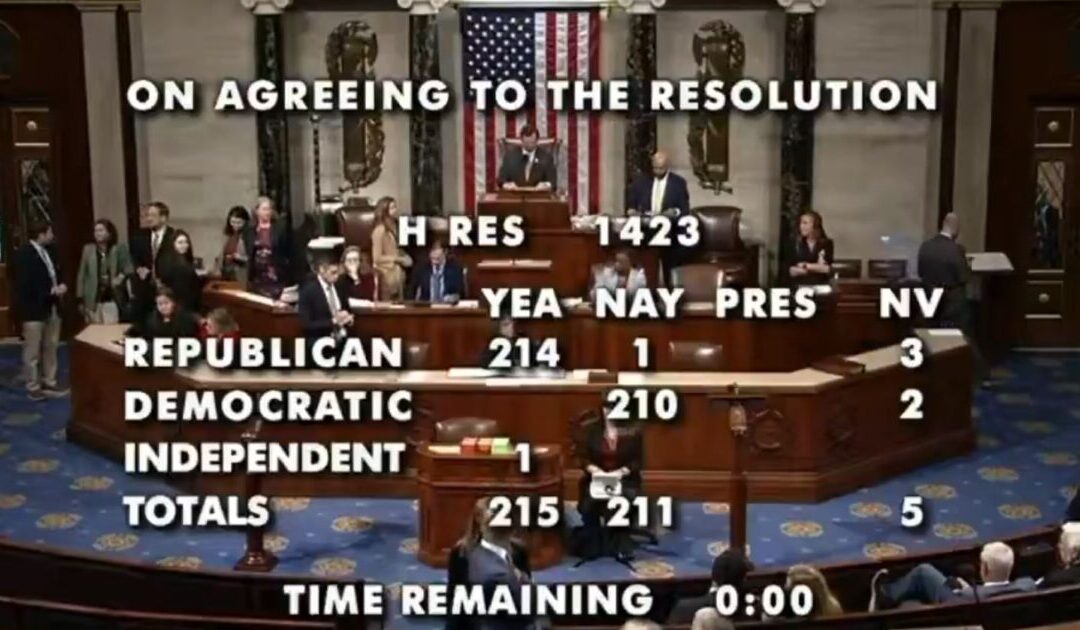 IT’S HAPPENING: House Votes 215-211 in Favor of Special Rules Resolution to Add SAVE America Act to National Defense Authorization Act