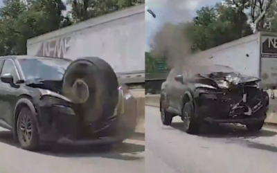 WATCH: Insane Dashcam Video Shows Loose Tire Demolishing Car on Philadelphia Highway