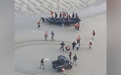 WATCH: French Police Attacked by Illegals as They Intercept Inflatable Boat Trying to Cross the Channel Into the UK