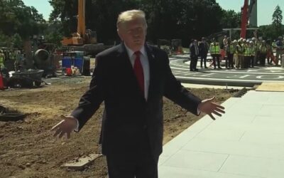 President Trump Surprises Reporters, Gives Them Personal Tour of White House Renovations, Including New Helipad (VIDEO)