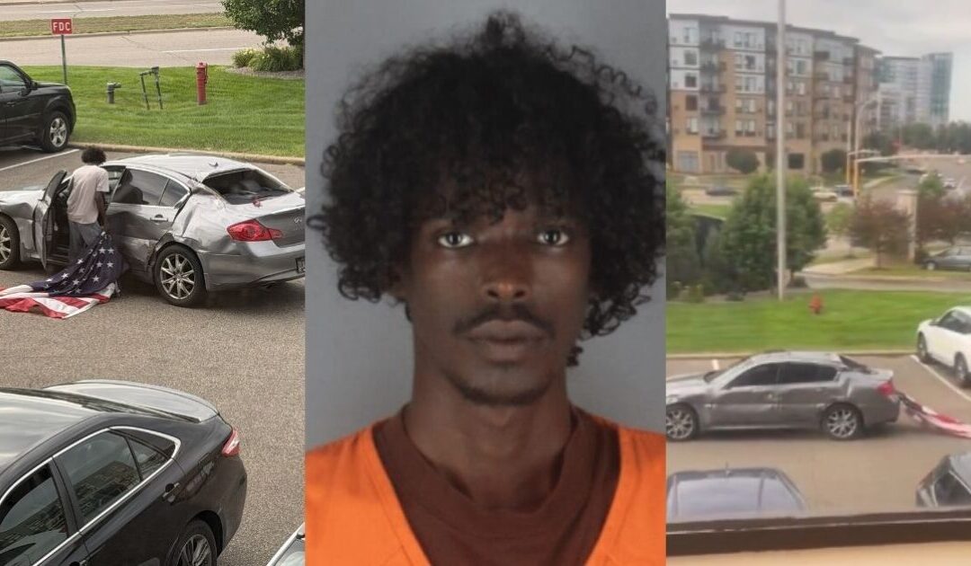 Repeat Criminal Charged After Stealing American Flag, Dragging It Behind His Car, Then Going Back to Shred It in Minnesota Suburb (VIDEO)