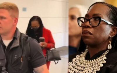 WATCH: DEI Justice Ketanji Brown Jackson Still Playing COVID Theater, Performatively Masked Up at DC Airport