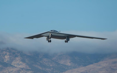 Watch: Bystander Appears to Capture New B-21 Raider Stealth Bomber Flying Low Over Wichita