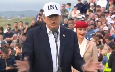 Crowd at Irish Open Roars as President Trump Announces He Is Removing All Tariffs on Irish Whiskey (VIDEO)
