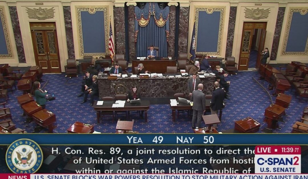 JUST IN: Four GOP Senators Join Democrats and Vote For War Powers Resolution to Restrict Trump’s Action in Iran