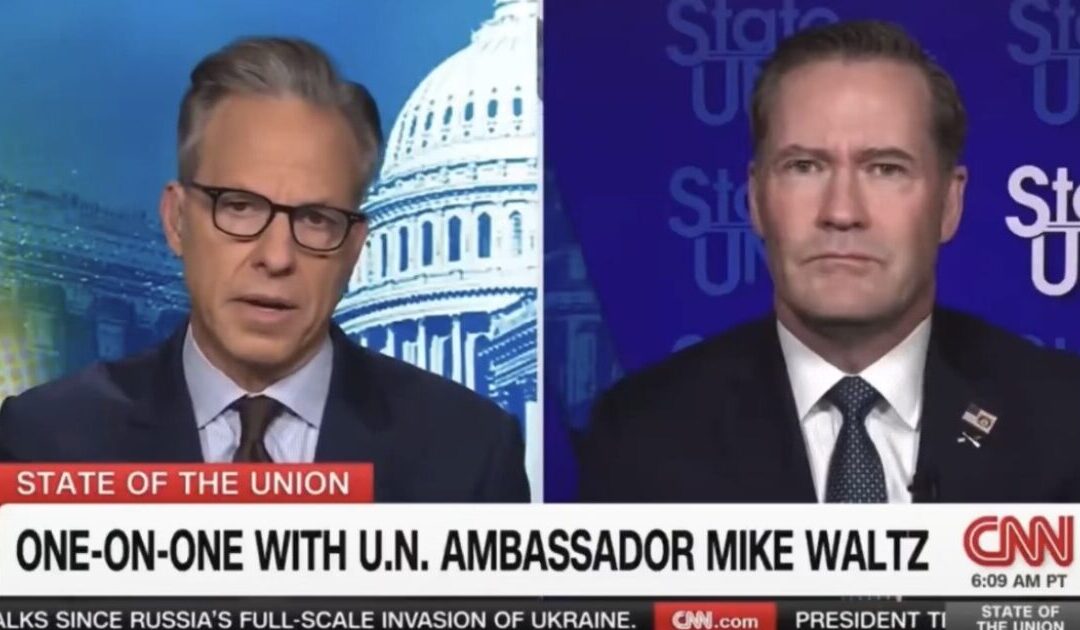 Jake Tapper BEGS Ambassador Mike Waltz to Ask President Trump to “Let CNN Back in the Pool” For Air Force One (VIDEO)