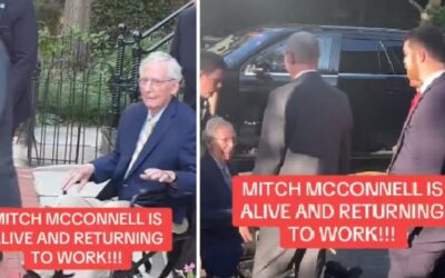 EXCLUSIVE VIDEO: TGP Reporter Myles Morell Films Mitch McConnell Being Wheeled Out to Car to Attend Senate Vote
