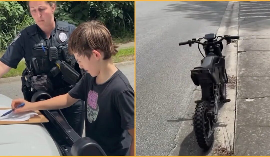 Cops Fingerprint an 11-Year-Old Boy, Tow His Electric Dirt Bike With a City Wrecker, and Threaten a WARRANT After He Rode 300 Feet From Home to Go Fishing
