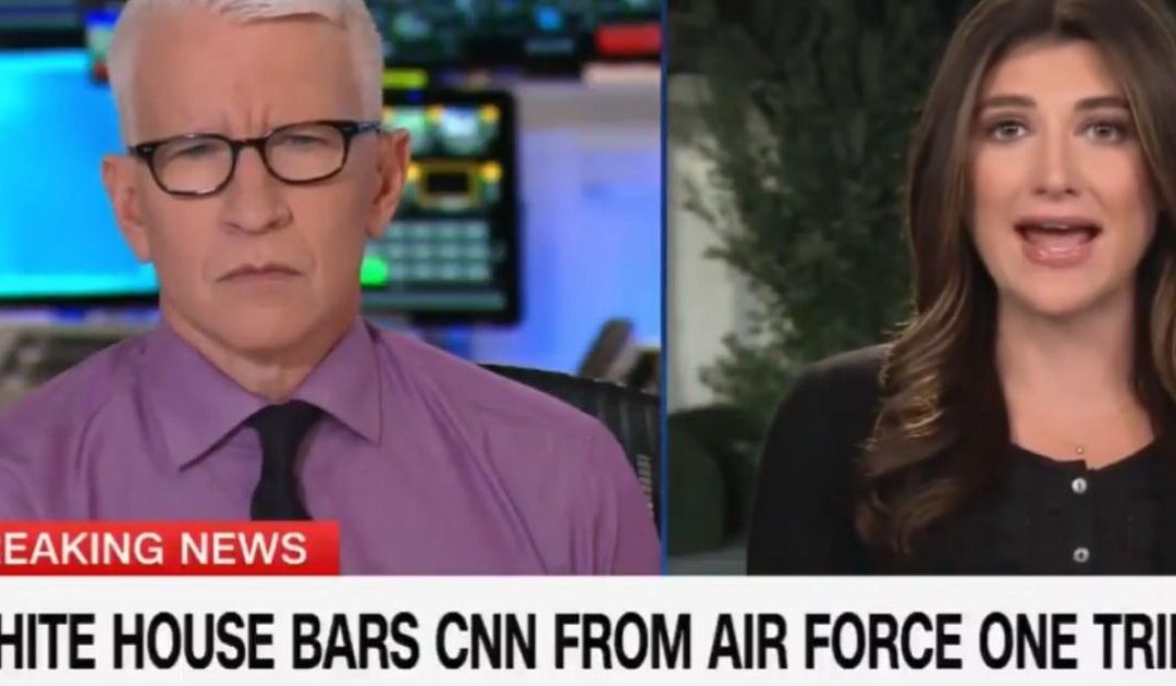 WATCH: CNN Whines About Being Replaced by Real America’s Voice and LindellTV on Air Force One Trip