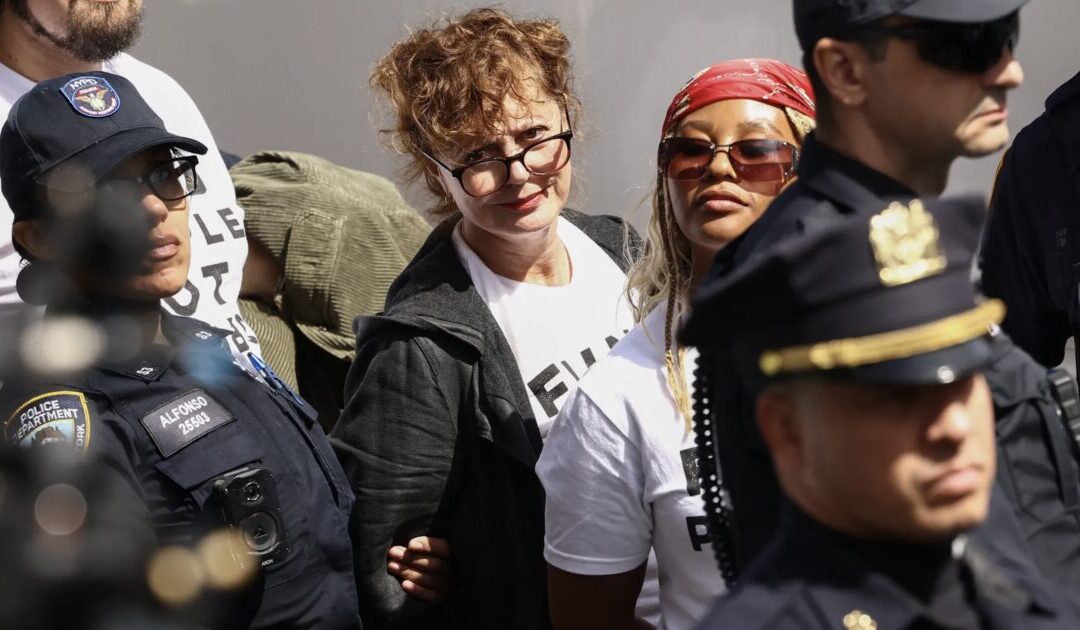 WATCH: Actresses Susan Sarandon and Hannah Einbinder Handcuffed While Protesting Netanyahu’s UN Speech