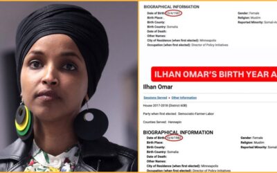 HUGE REVELATION: Somali Rep. Ilhan Omar’s Congressional Staff Quietly Changed Her Birth Year After She Was Elected — Raising Explosive Questions About the Validity of Her U.S. Citizenship